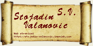 Stojadin Valanović vizit kartica